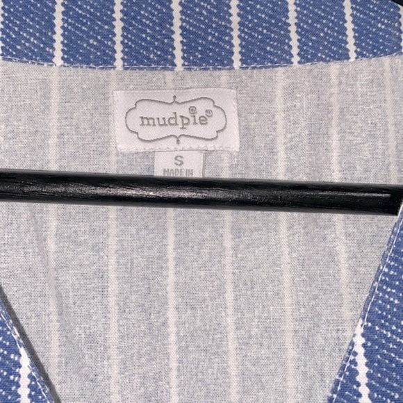 Mudpie blue & white striped dress size small - Picture 3 of 8